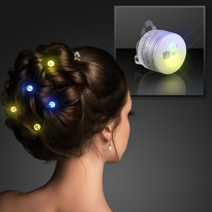 Blue/Yellow Blinking LED Clip on Pins. These LED Clip on Pins are the perfect accessory to add a little flare to any outfit.
