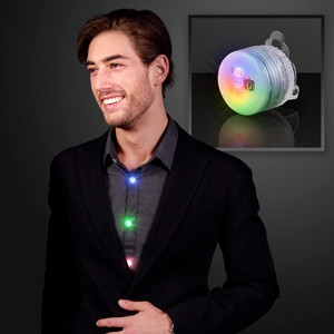 Rainbow Flash LED Clip on Pins. These LED Clip on Pins are the perfect accessory to add a little flare to any outfit.
