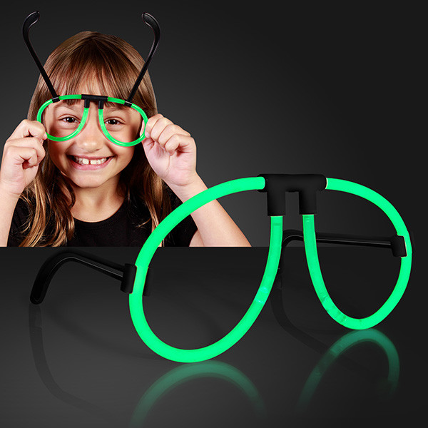 Green Glow Neon Novelty Glasses. These Green Glow Neon Novelty Glasses are perfect for glow in the dark parties.