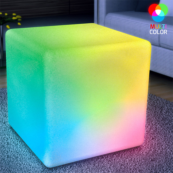 16" Big LED Cube Light Furniture. This Light Up Cube Furniture will add just the right amount of flare to any home.