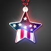 Light Up Flag Star on Red, White, and Blue Beads. This Light Up Flag Star is the perfect accessory for any fourth of July party outfit.