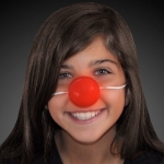Light Up Red Clown Nose with Blinking LEDs. These Light Up Red Clown Noses are the perfect addition to any clown costume for Halloween.