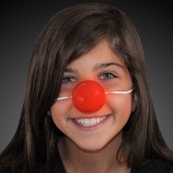 Light Up Red Clown Nose with Blinking LEDs. These Light Up Red Clown Noses are the perfect addition to any clown costume for Halloween.