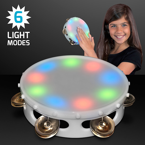 Light Up Round Tambourine Toy w/ Six Light Modes. This Light Up Tambourine Toy will make sure your kiddos are the star of the band.