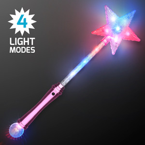 Pink LED Super Star Wands w/ Four Light Modes. These Super Star Wands provide the perfect night time entertainment for the kiddos.