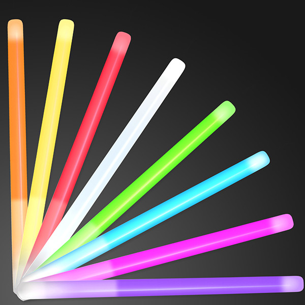 Assorted Color 9.4" Glow Stick Wands. These Glow Stick Wands are perfect for glow in the dark parties.