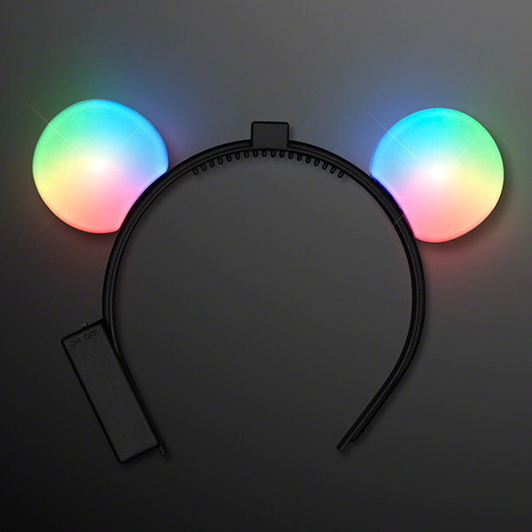 Color Change LED Mouse Ears. These Color Change LED Mouse Ears are perfect for glow in the dark parties.