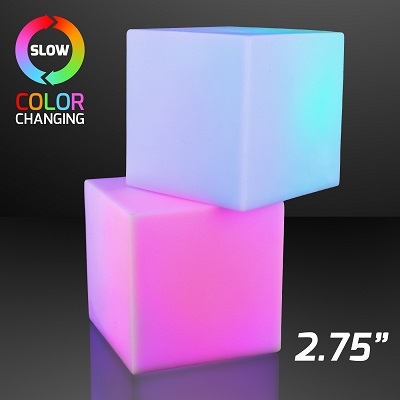 2.75" Light Deco Cube with Color Change LEDs. These Light Deco Cubes will provide much extra spunk to any room.