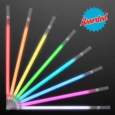 Assorted Color Glow Straw Party Packs. These Color Glow Straws are perfect for glow in the dark parties.