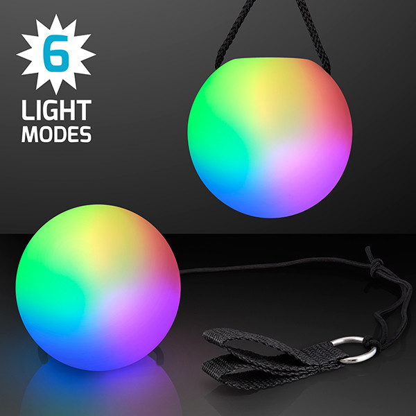 LED Poi Ball Swirling Light Toy w/ Six Light Modes. This LED Poi Ball Swirling Light Toy will provide endless fun for the kiddos.