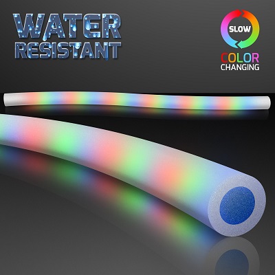 Light Up Pool Noodle Float w/ Water Resistance and Color Change. This Light Up Pool Noodle will bring a new kind of fun to a late night swim.