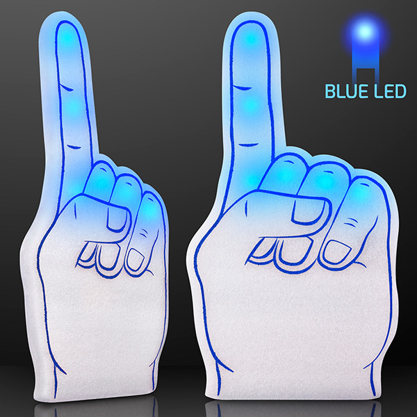Light Up Blue #1 Foam Finger w/ Blue LED. With this Light Up Blue #1 Foam Finger everyone will know who is the biggest fan.