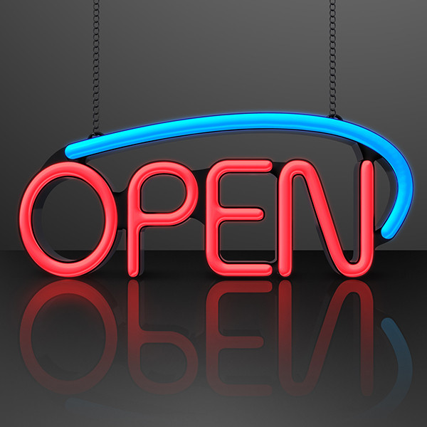 LED "Neon" Open Sign w/ A/C Adapter. This "Neon" Open Sign will let everyone know that you are Open for Business. 