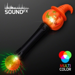 Witchy Pumpkin Light Up Wand w/ Sound Fx. This Witchy Pumpkin Wand is the perfect addition to any witch outfit.