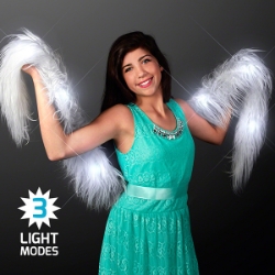White LED Light Up Fashion Boa w/ Three Light Modes. This White LED Light Up Fashion Boa is the perfect accessory to a glow in the dark party outfit.