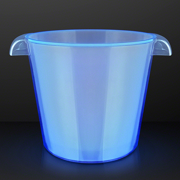 Blue LED Light Up Buckets. These Blue LED Light Up Buckets are perfect for glow in the dark parties.