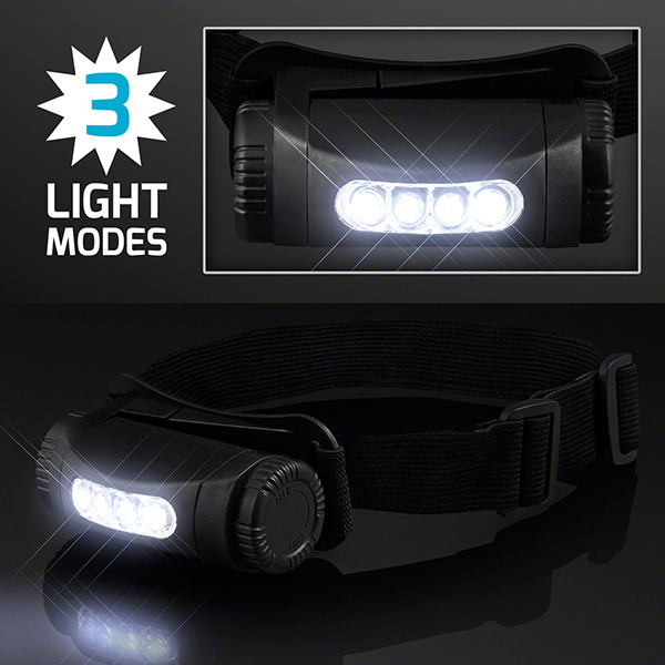 Wearable LED Head Light w/ Three Light Modes. This Wearable Head Light is perfect for night time seeing.