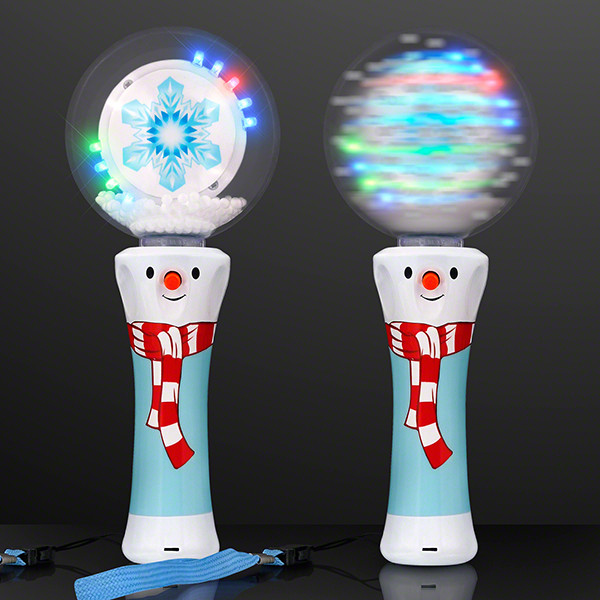 Multi-color winter wonderland snowflake spinner wand. 