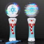 Multi-color winter wonderland snowflake spinner wand. 