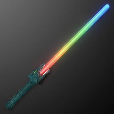 Rainbow LED dragon saber sword with sound effects. 