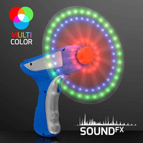 Spinning lights space blaster toy gun with LED lights. 