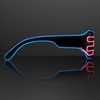 Blue and pink slotted wire glow shades.