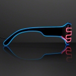Blue and pink slotted wire glow shades.