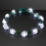 White Rosebud LED Flower Headbands