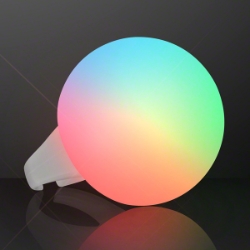 Deco ball rings with multi-color LED lights. 