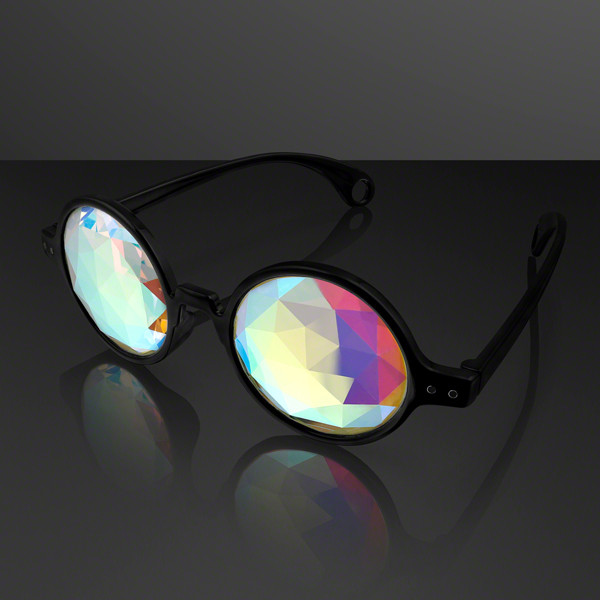 Kaleidoscope glasses in black.