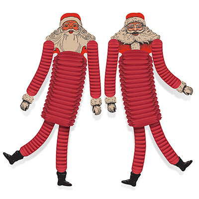 Vintage Christmas Santa Tissue Dancers (Pack of 24) Vintage Christmas Santa Tissue Dancers, vintage, christmas, santa, decoration, wholesale, inexpensive, bulk