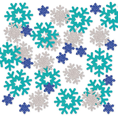 Snowflake Deluxe Sparkle Confetti (Pack of 12) Snowflake Deluxe Sparkle Confett, snowflake, confetti, winter wonderland, decoration, wholesale, inexpensive, bulk