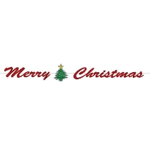 Red Lettering Merry Christmas Streamer