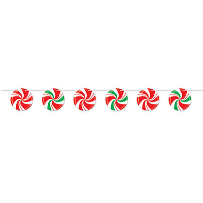 Peppermint Streamer (Pack of 12) Peppermint Streamer, peppermint, streamer, Christmas, decoration, wholesale, inexpensive, bulk