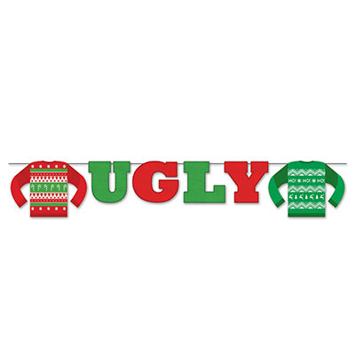 Red and Green Ugly Sweater Streamer