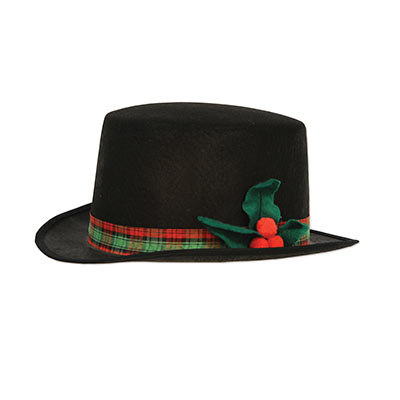 quality fabric top hat perfect for when you go caroling