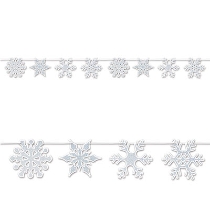 Snowflake Streamer (Pack of 12) Snowflake Streamer, snowflake, prom, winter, winter wonderland, new year's eve, Christmas, wholesale, inexpensive, bulk, decoration, streamer