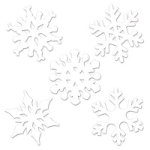 White Mini Snowflake Cutouts