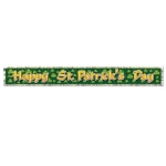 Metallic Happy St Patrick's Day Fringe Banner (Pack of 12) Metallic Happy St Patrick's Day Fringe Banner, St. Patrick's Day, decoration, metallic, wholesale, inexpensive, bulk