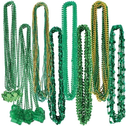 St Patricks Bead Assortment (Pack of 100) St Patrick's Bead Assortment, beads, assortment, shamrock, st. patrick's day, wholesale, inexpensive, bulk