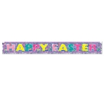 Metallic Happy Easter Fringe Banner (Pack of 12) Metallic Happy Easter Fringe Banner, happy easter, easter, banner, decoration, wholesale, inexpensive, bulk