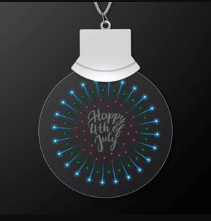 4th of July fireworks Necklace with LED lights. 