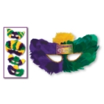 Custom Mardi Gras Fanci-Feather Mask Assortment Custom Mardi Gras Fanci-Feather Mask Assortment, mask, mardi gras, custom, party favor, wholesale, decoration, inexpensive, bulk