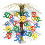 Colorful 50 Cascade Centerpiece for a birthday party