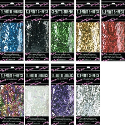 Assorted Choice of Colors Gleam N Shreds Metallic Strands