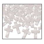 Silver Confetti Crosses