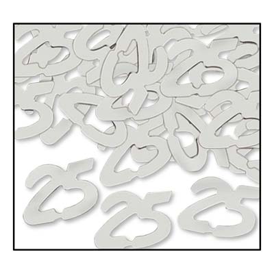 Silver 25 Silhouettes Confetti