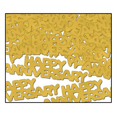 Gold Happy Anniversary Confetti
