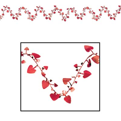 Red Gleam 'N Flex Heart Garland for Valentine's Day