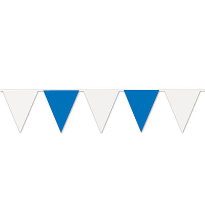 Blue and White Oktoberfest Pennant Banner